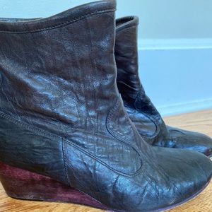 Calleen Cordero leather wedge boots